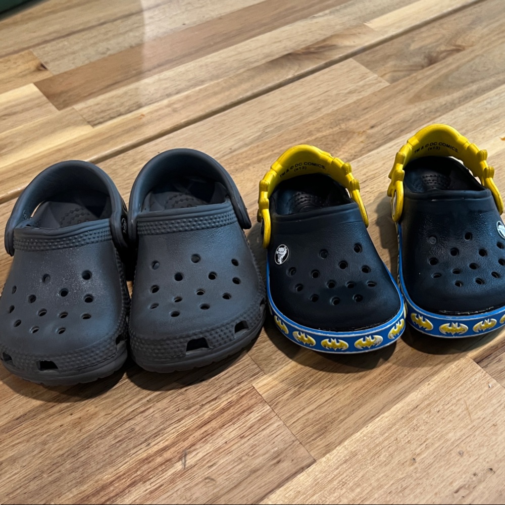 CROCS Kids Black and Yellow Water Shoes